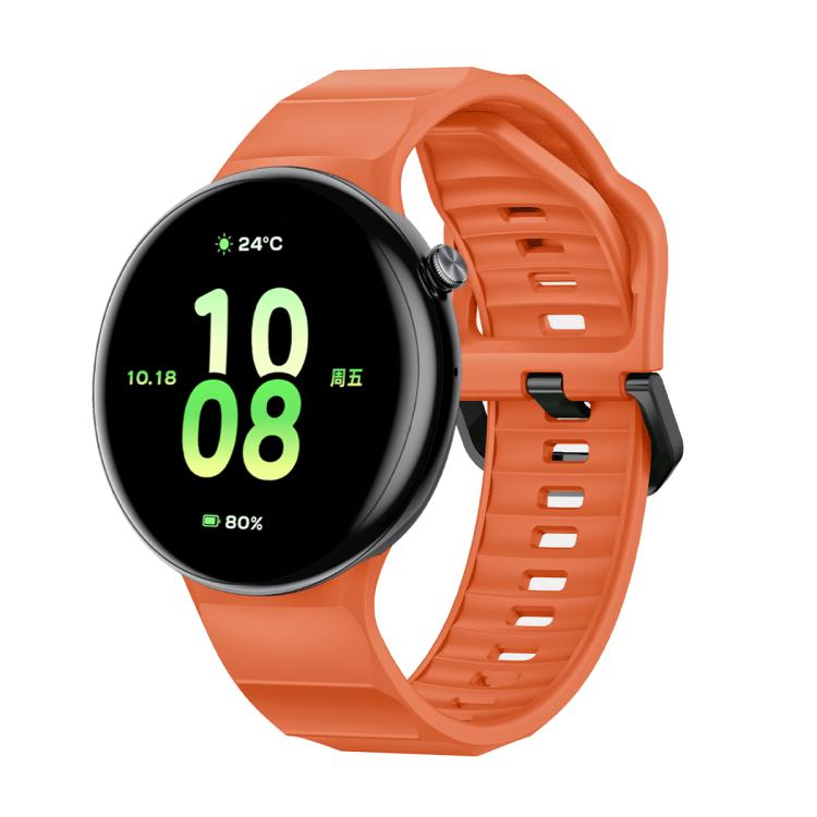 Black Buckle Single Color Silicone Watch Band