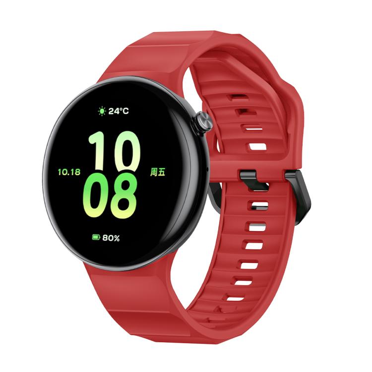 Black Buckle Single Color Silicone Watch Band