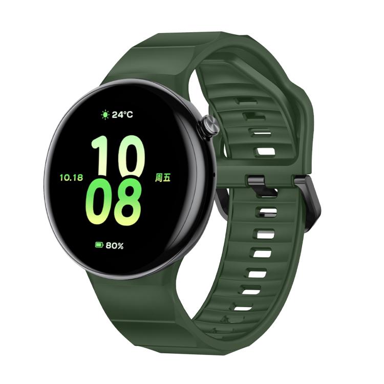 Black Buckle Single Color Silicone Watch Band