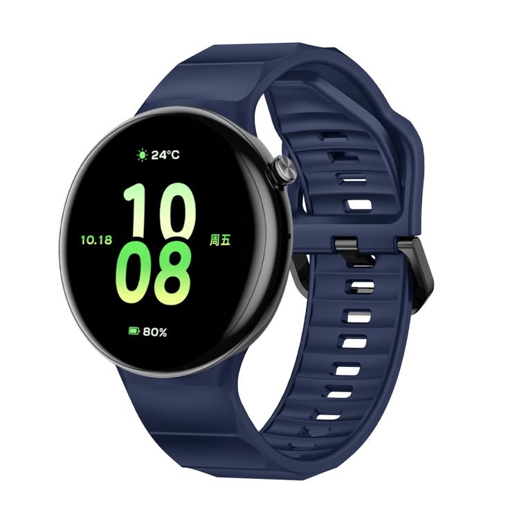 Black Buckle Single Color Silicone Watch Band