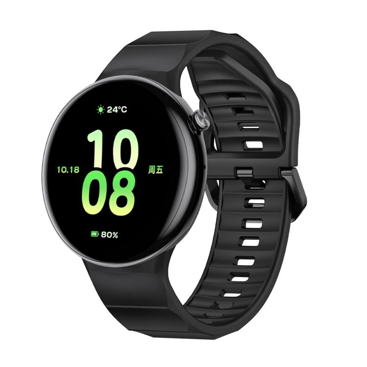 Black Buckle Single Color Silicone Watch Band