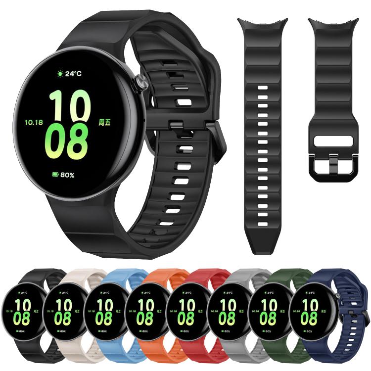 Black Buckle Single Color Silicone Watch Band