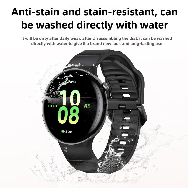 Black Buckle Single Color Silicone Watch Band