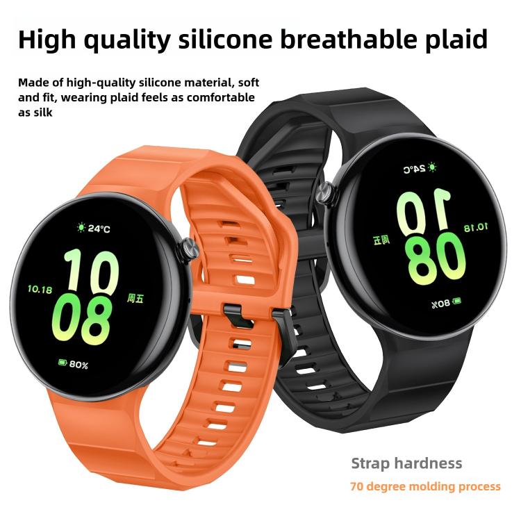 Black Buckle Single Color Silicone Watch Band