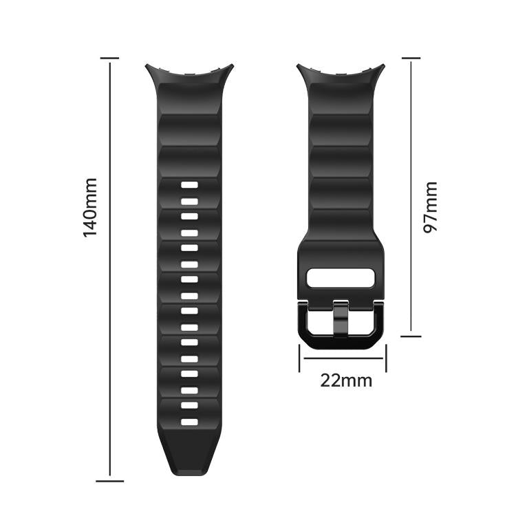 Black Buckle Single Color Silicone Watch Band