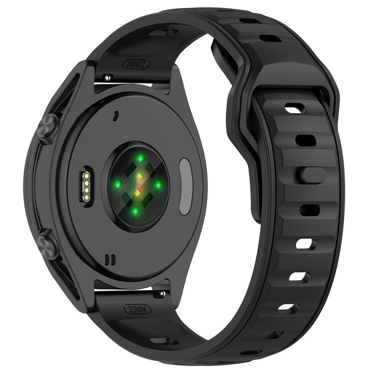 Reverse Buckle Two Color Silicone Watch Band