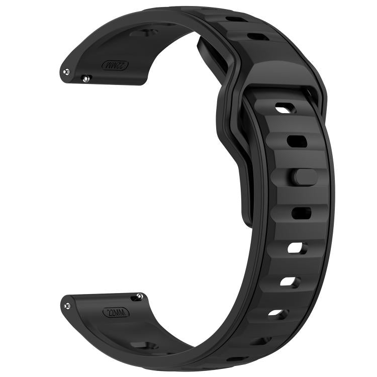 Reverse Buckle Two Color Silicone Watch Band