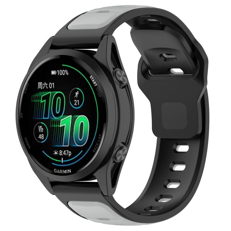 Reverse Buckle Two Color Silicone Watch Band