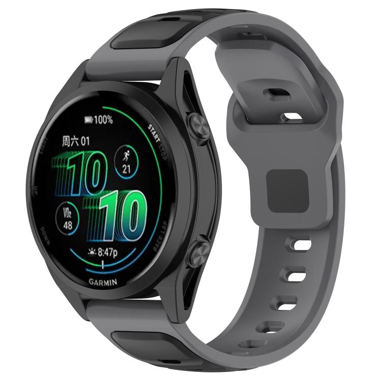 Reverse Buckle Two Color Silicone Watch Band