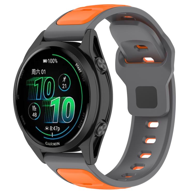 Reverse Buckle Two Color Silicone Watch Band