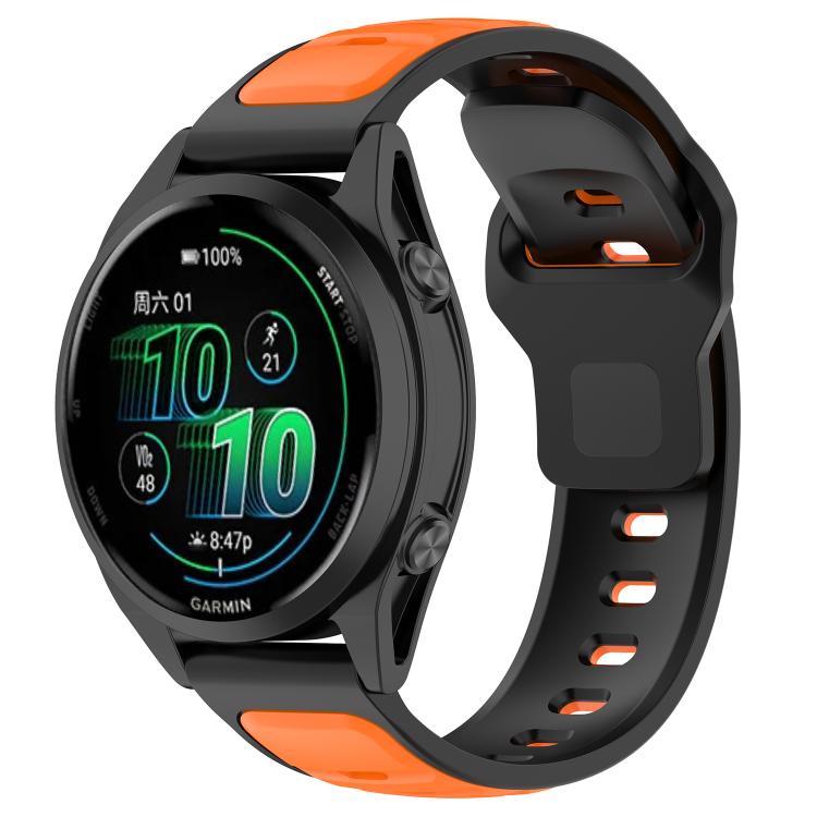 Reverse Buckle Two Color Silicone Watch Band