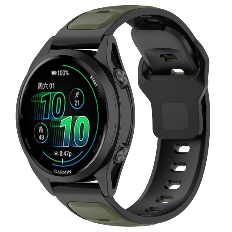 Reverse Buckle Two Color Silicone Watch Band