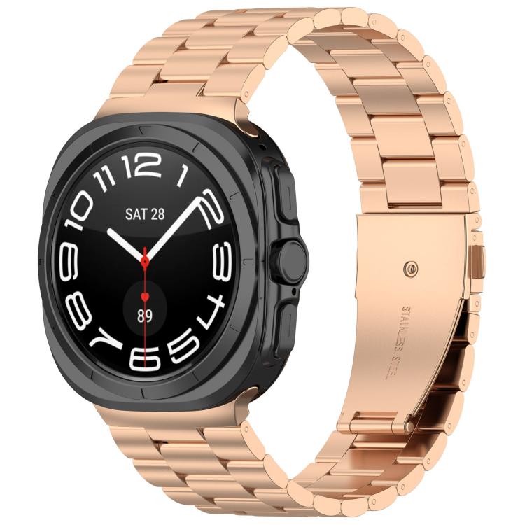 Three Beads Stainless Steel Watch Band with Removal Tool