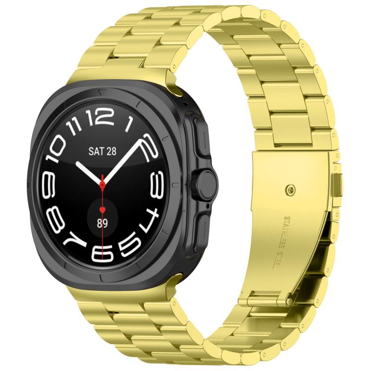Three Beads Stainless Steel Watch Band with Removal Tool
