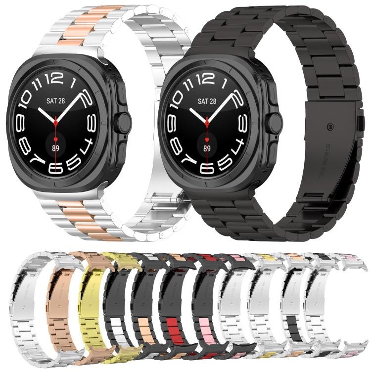 Three Beads Stainless Steel Watch Band with Removal Tool