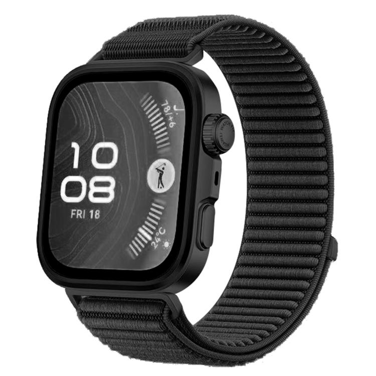 Woven Nylon Hook And Loop Fastener Metal Interface Watch Band
