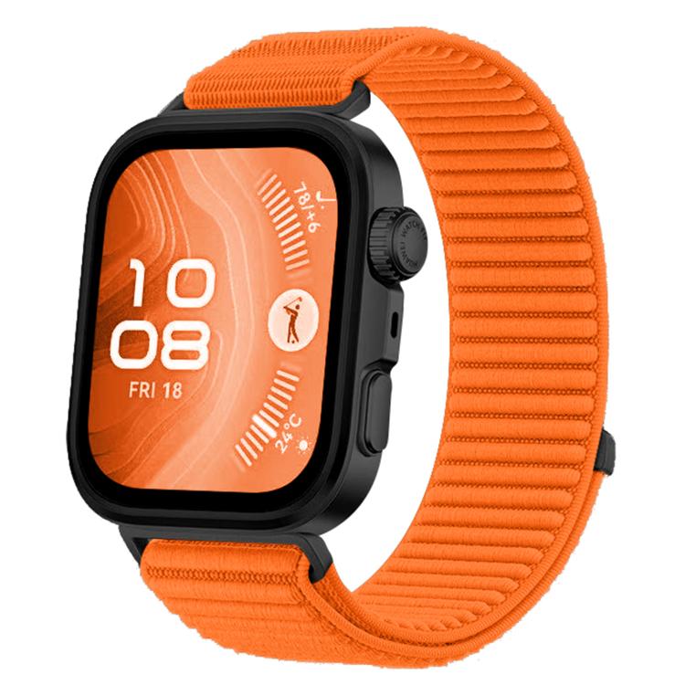 Woven Nylon Hook And Loop Fastener Metal Interface Watch Band