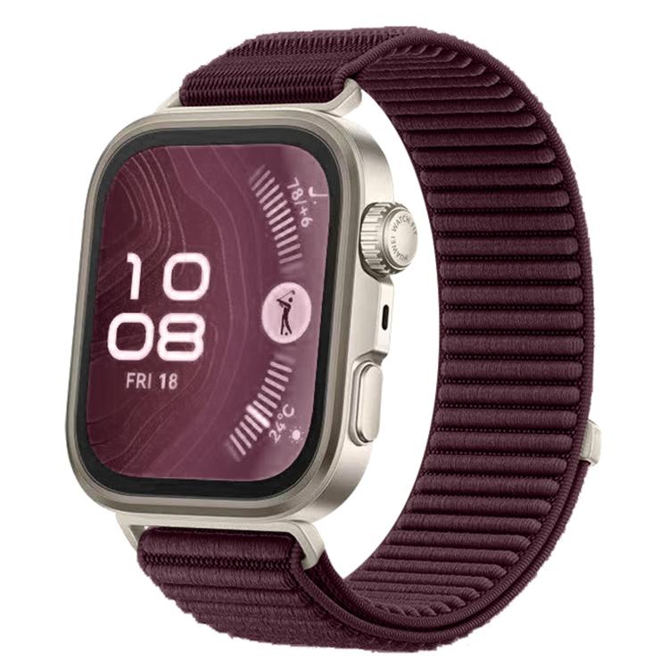 Woven Nylon Hook And Loop Fastener Metal Interface Watch Band