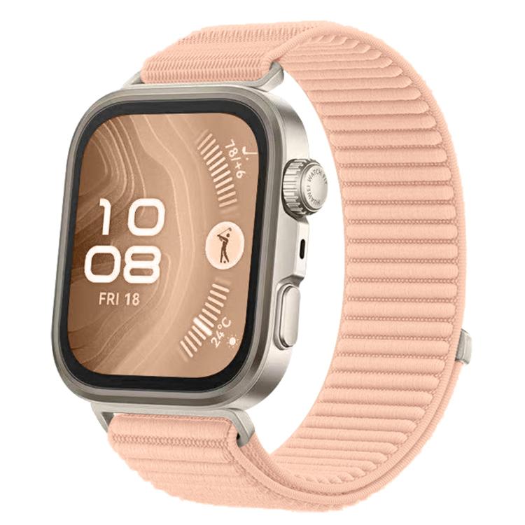 Woven Nylon Hook And Loop Fastener Metal Interface Watch Band
