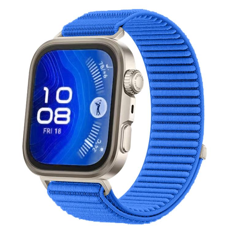 Woven Nylon Hook And Loop Fastener Metal Interface Watch Band