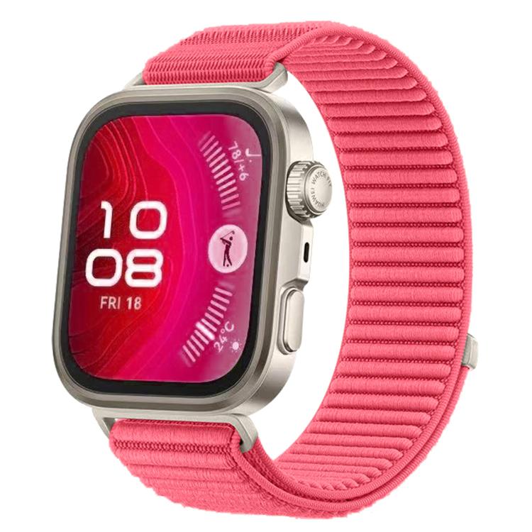 Woven Nylon Hook And Loop Fastener Metal Interface Watch Band