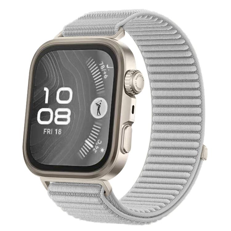 Woven Nylon Hook And Loop Fastener Metal Interface Watch Band