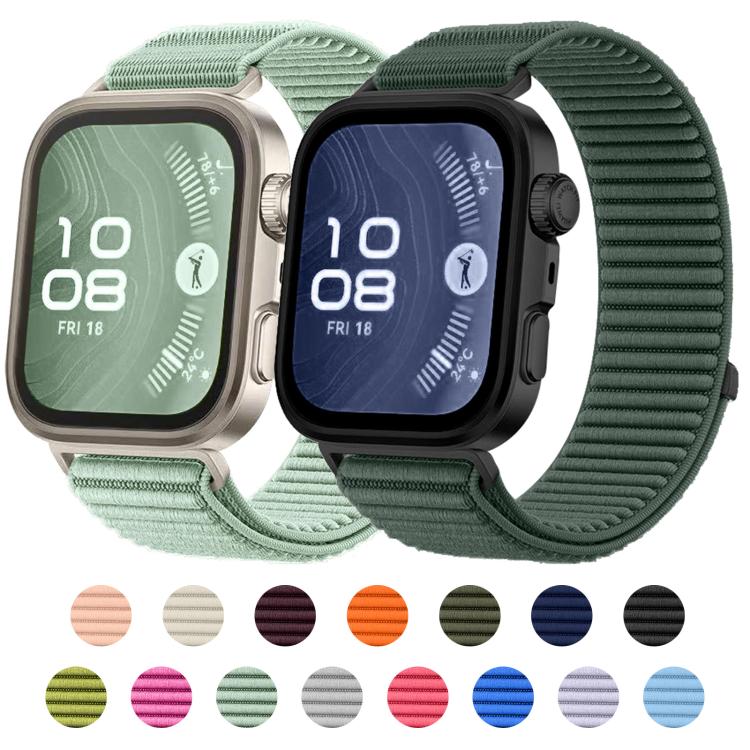 Woven Nylon Hook And Loop Fastener Metal Interface Watch Band