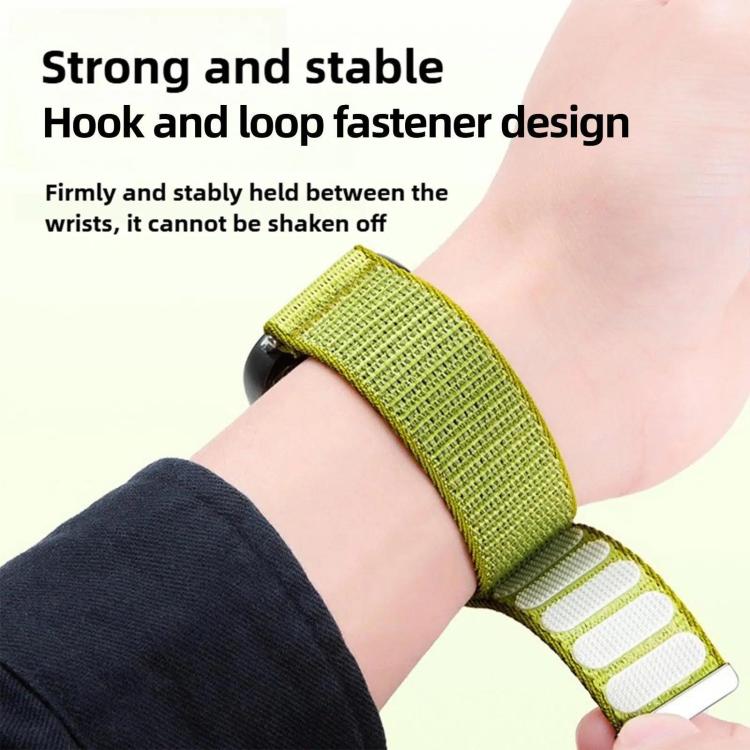 Woven Nylon Hook And Loop Fastener Metal Interface Watch Band