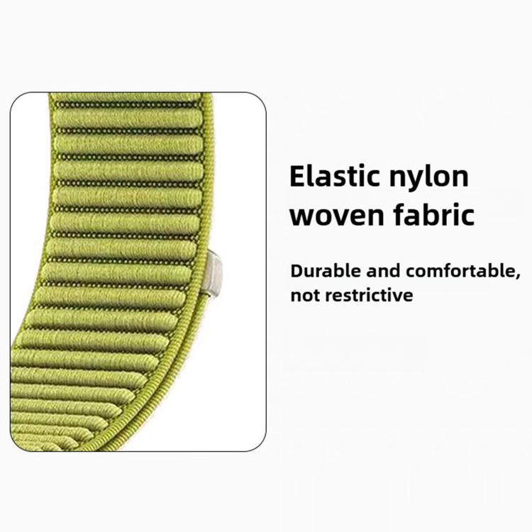 Woven Nylon Hook And Loop Fastener Metal Interface Watch Band