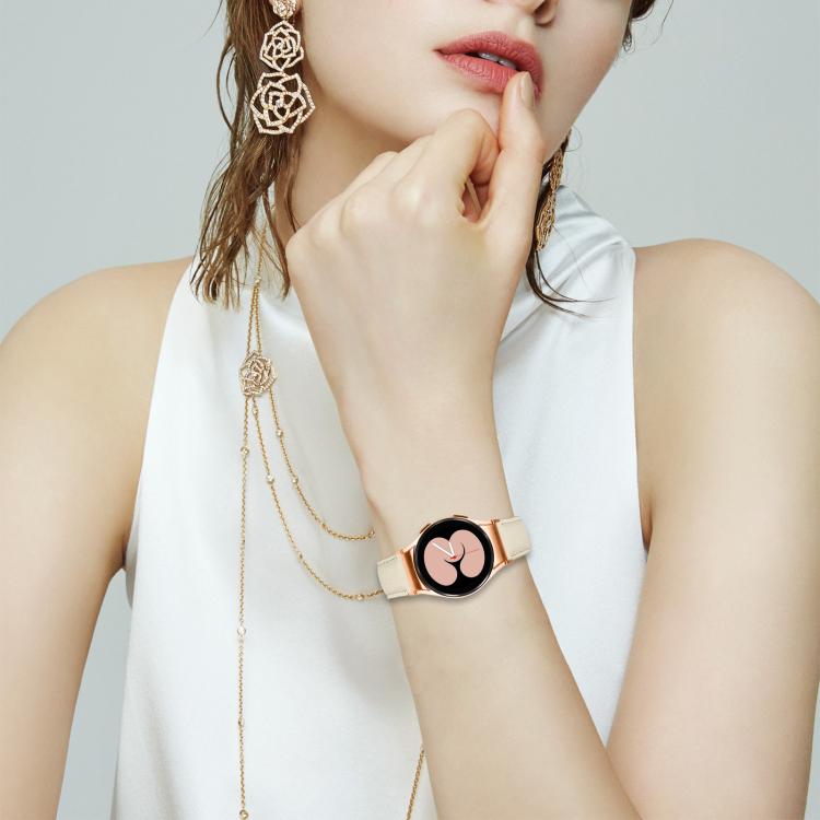 Lychee Texture Rose Gold Turtle Back Buckle Leather Watch Band