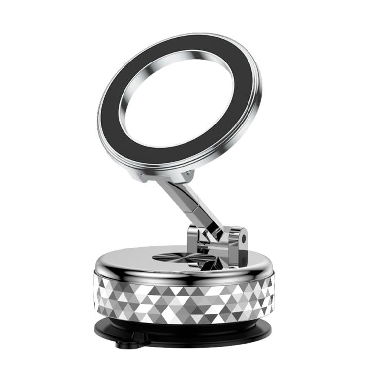 K12 Vacuum Suction Mount Foldable 360 Rotation Magnetic Car Phone Holder, K12 (Black), K12 (Silver)