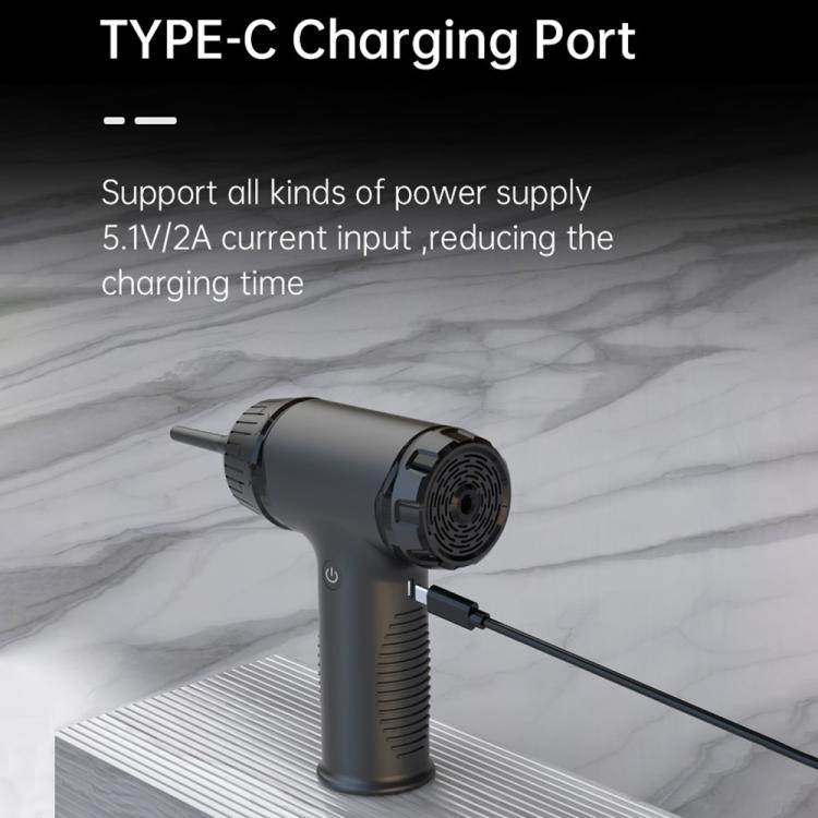 D16 For Car PC Keyboard 50W 42500RPM Portable Rechargeable Wireless Handheld Dust Blower, D16