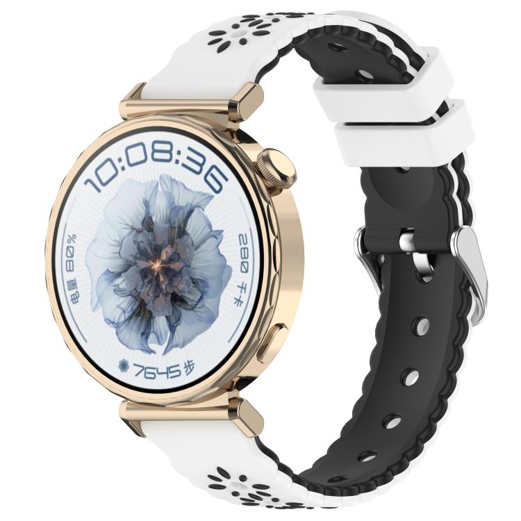 Two Color Sunflower Silicone Watch Band