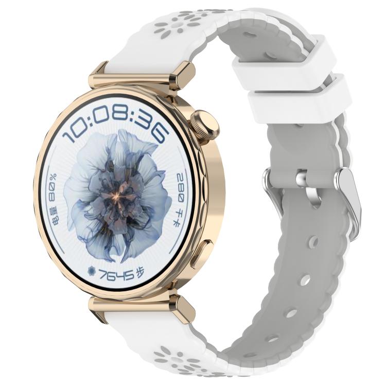 Two Color Sunflower Silicone Watch Band