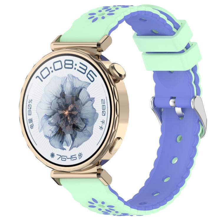 Two Color Sunflower Silicone Watch Band