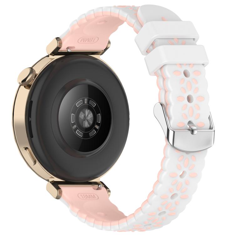 Two Color Sunflower Silicone Watch Band