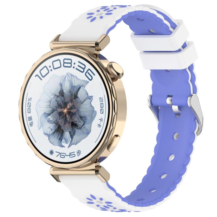 Two Color Sunflower Silicone Watch Band