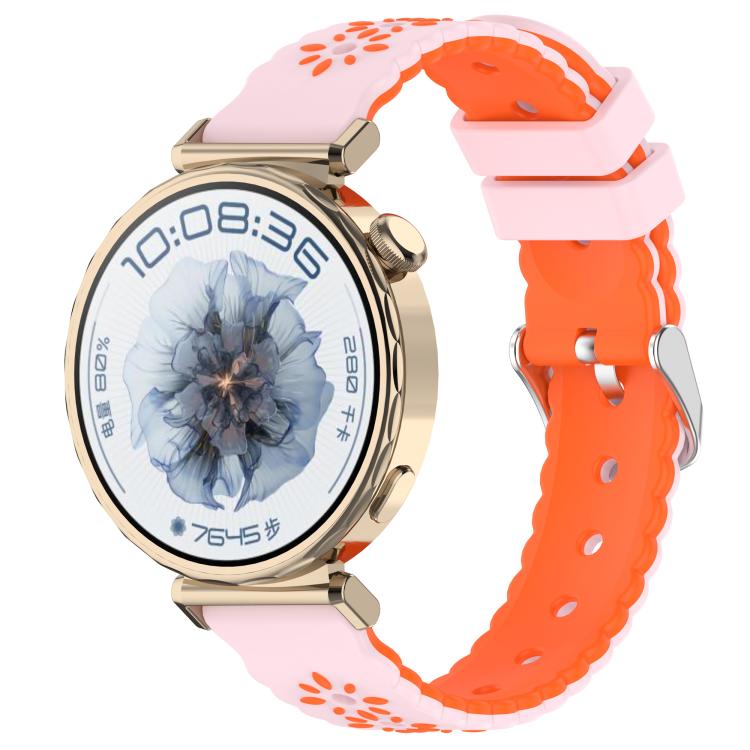 Two Color Sunflower Silicone Watch Band