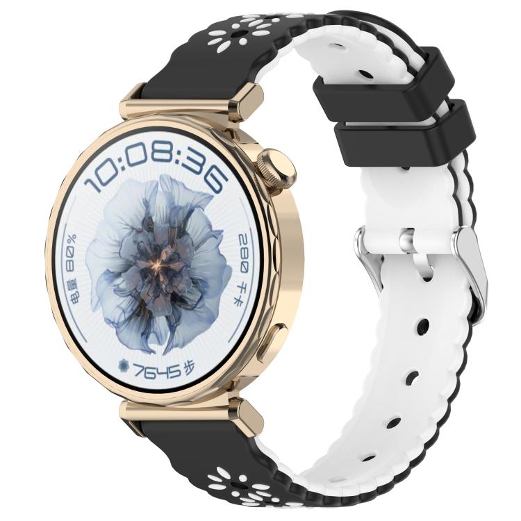Two Color Sunflower Silicone Watch Band