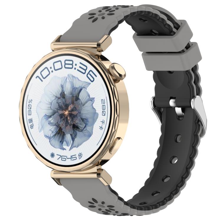 Two Color Sunflower Silicone Watch Band