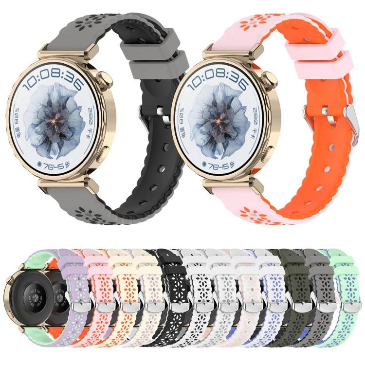 Two Color Sunflower Silicone Watch Band