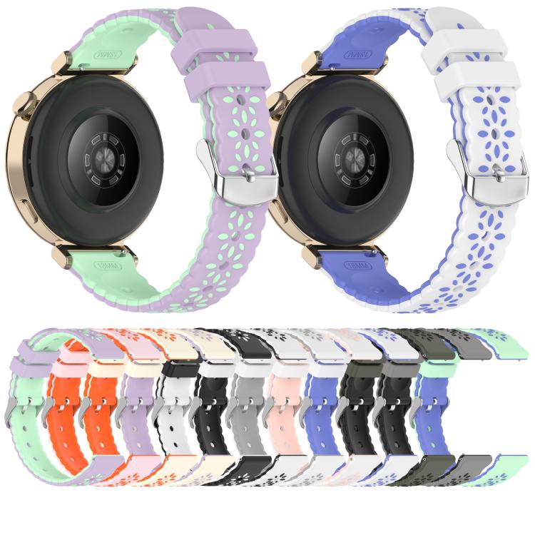 Two Color Sunflower Silicone Watch Band