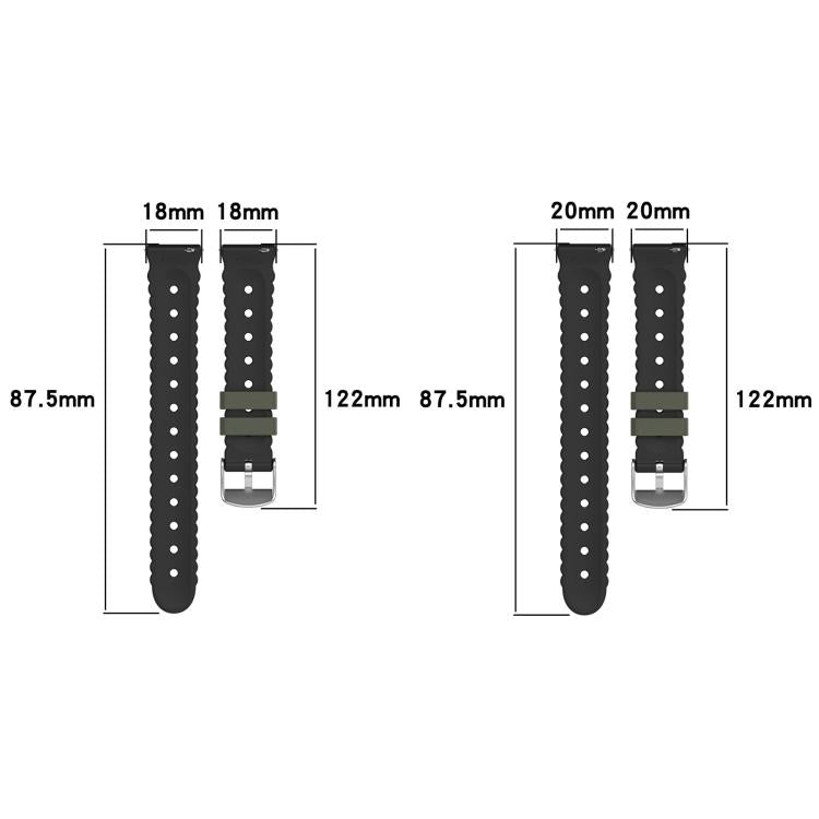 Two Color Sunflower Silicone Watch Band