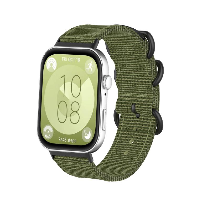 Canvas Ring Buckle Nylon Watch Band
