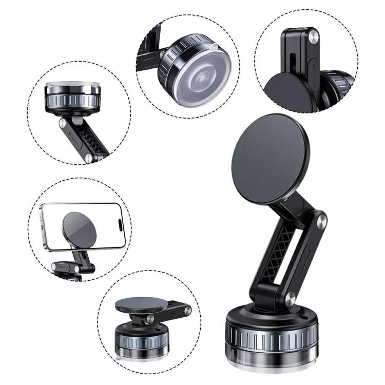 X51 Foldable Magnetic Cellphone Holder Car Dashboard Suction Cup Navigation Phone Holder, X51