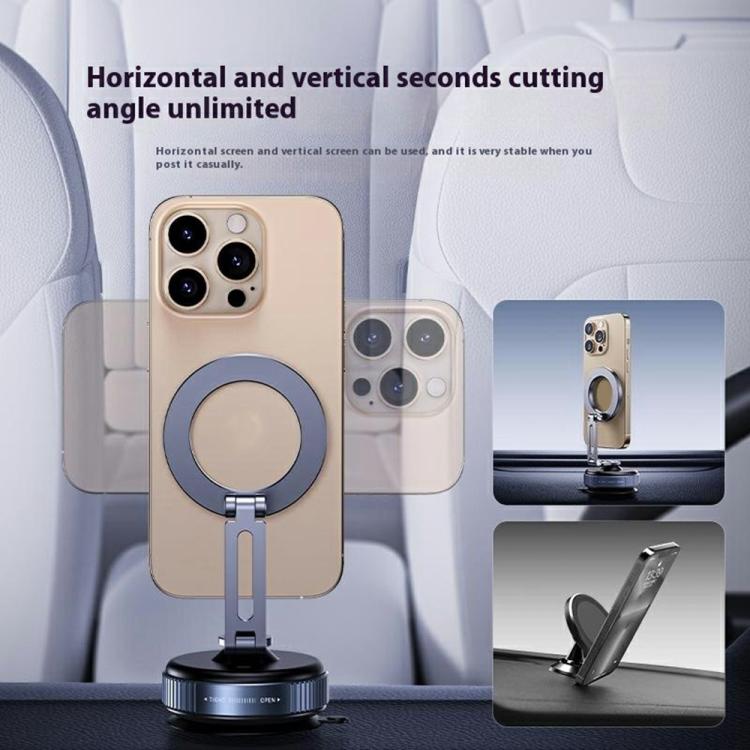 X54 Dashboard Windshield Suction Cup Mount Foldable Navigation Stand Magnetic Car Phone Holder, X54