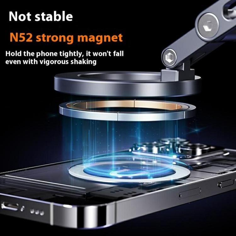 X53 Vacuum Suction Cup 360 Rotation Foldable Cellphone Bracket Magnetic Car Dashboard Phone Holder, X53