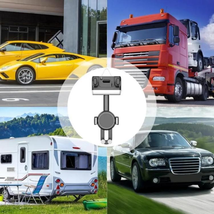 H256 360 Degree Rotation Cellphone Navigation Bracket Car Rearview Mirror Phone Holder, H256
