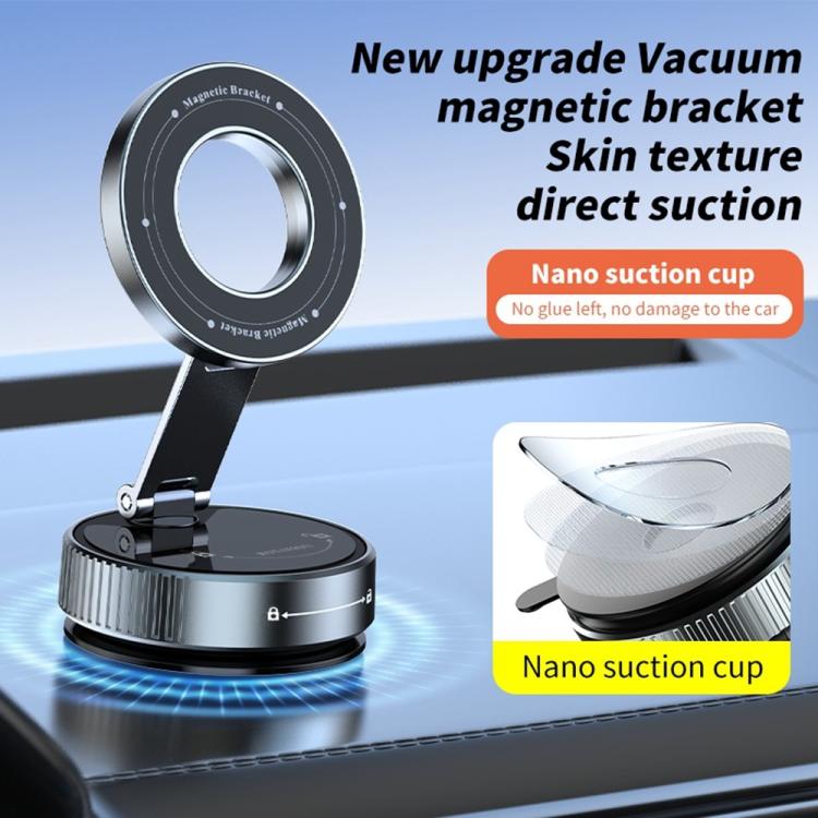 K1 360 Degree Rotation Foldable Navigation Stand Magnetic Car Phone Holder Suction Cup Base, K1