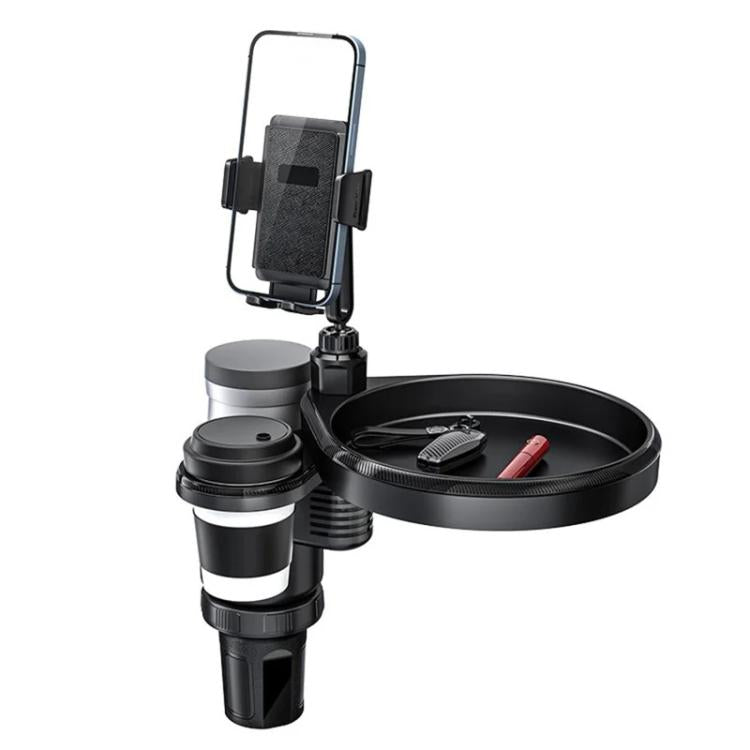 CP242 Universal 4 in 1 Car Phone Holder Cup Holder Tray Stand Car Cup Holder Expansion Tray, CP242